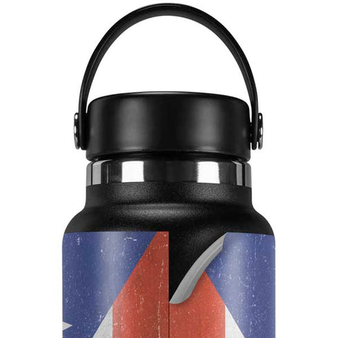 Puerto Rico Flag Distressed Hydro Flask 32oz Wide Mouth Skin